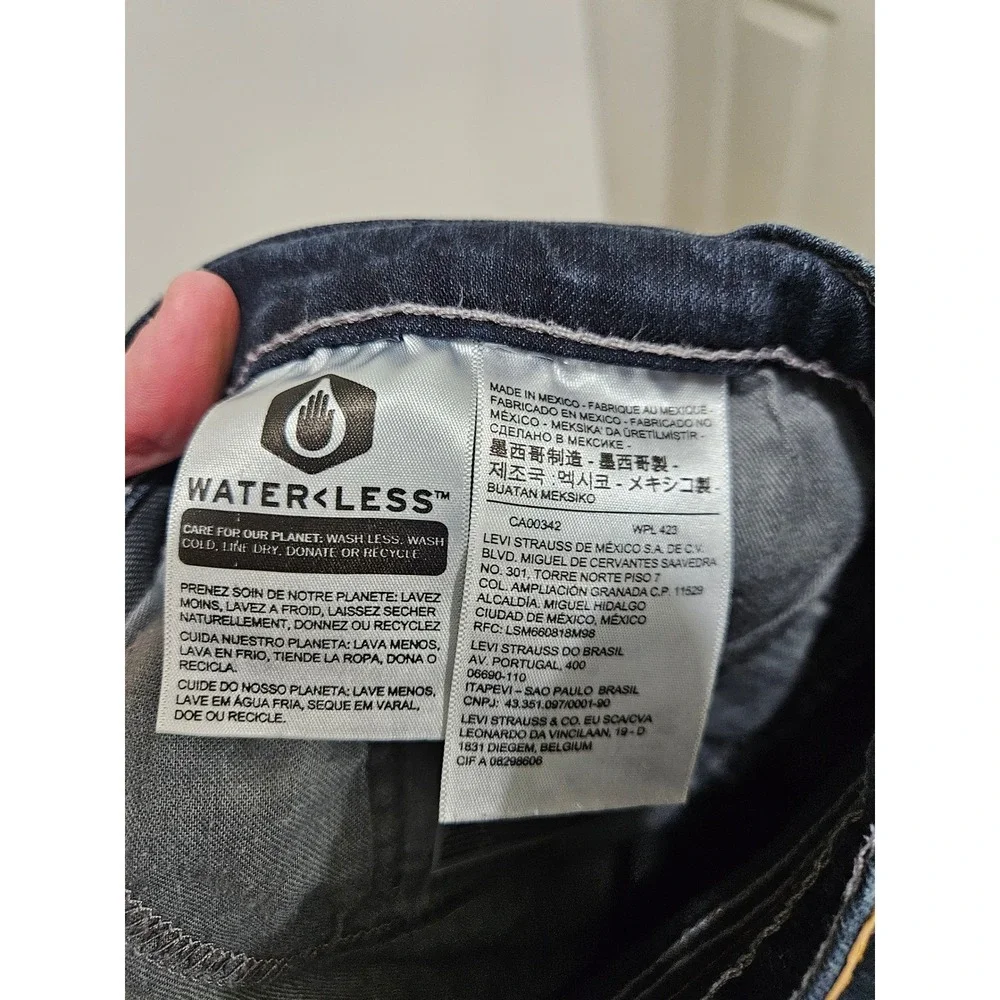 Levis 559 Relaxed Straight Jeans Mens 38x34 Dark Wash Blue Denim Pants